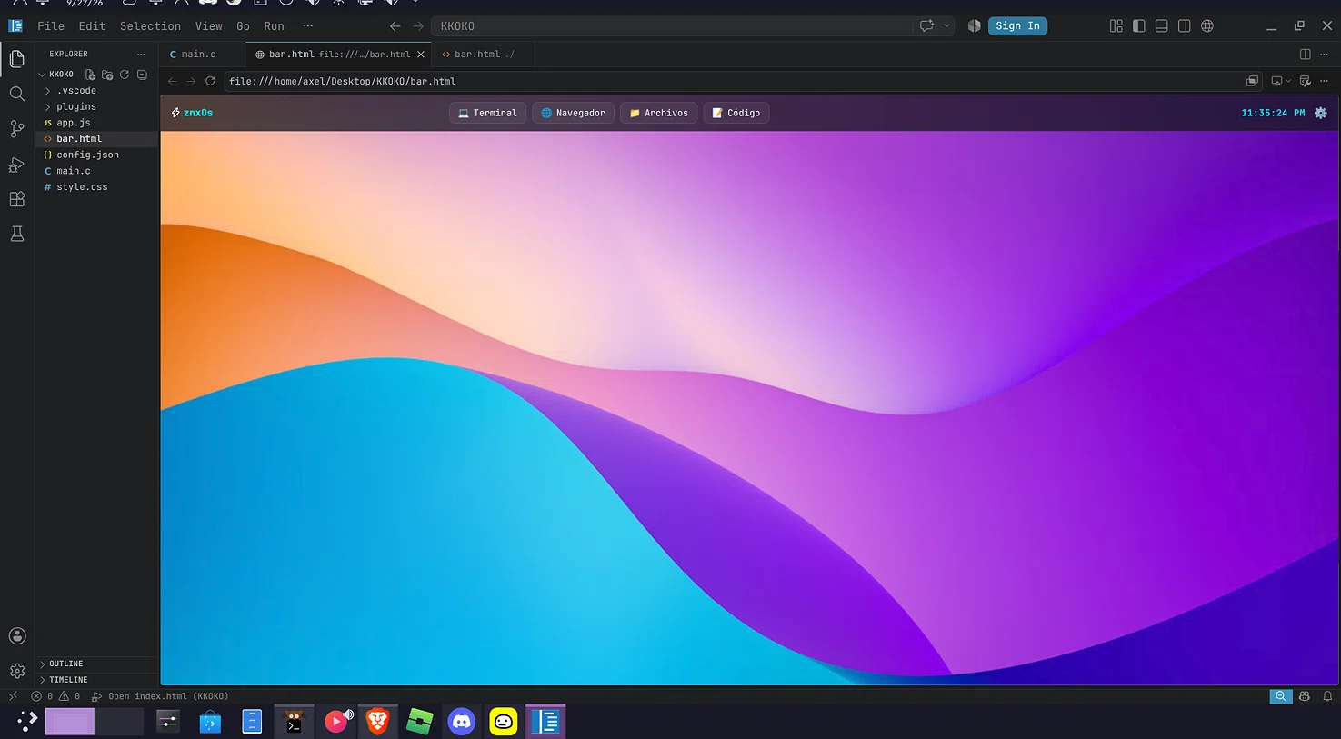 Mini operating system